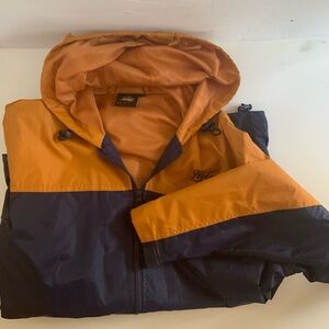 Orange and Blue Hooded Jacket